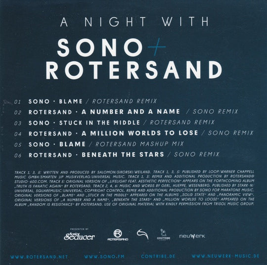 A Night With Sono+Rotersand CD EP (limited)